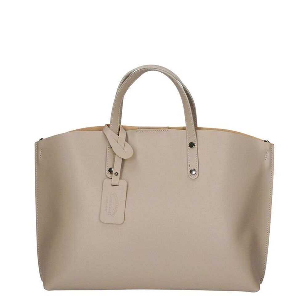 Chiara Ferretti Leather Shopper Tote, Brown